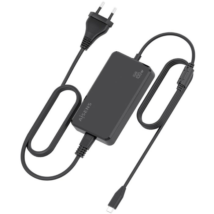 Aisens Cargador de Sobremesa GaN 100W USB-C PD3.0 Negro